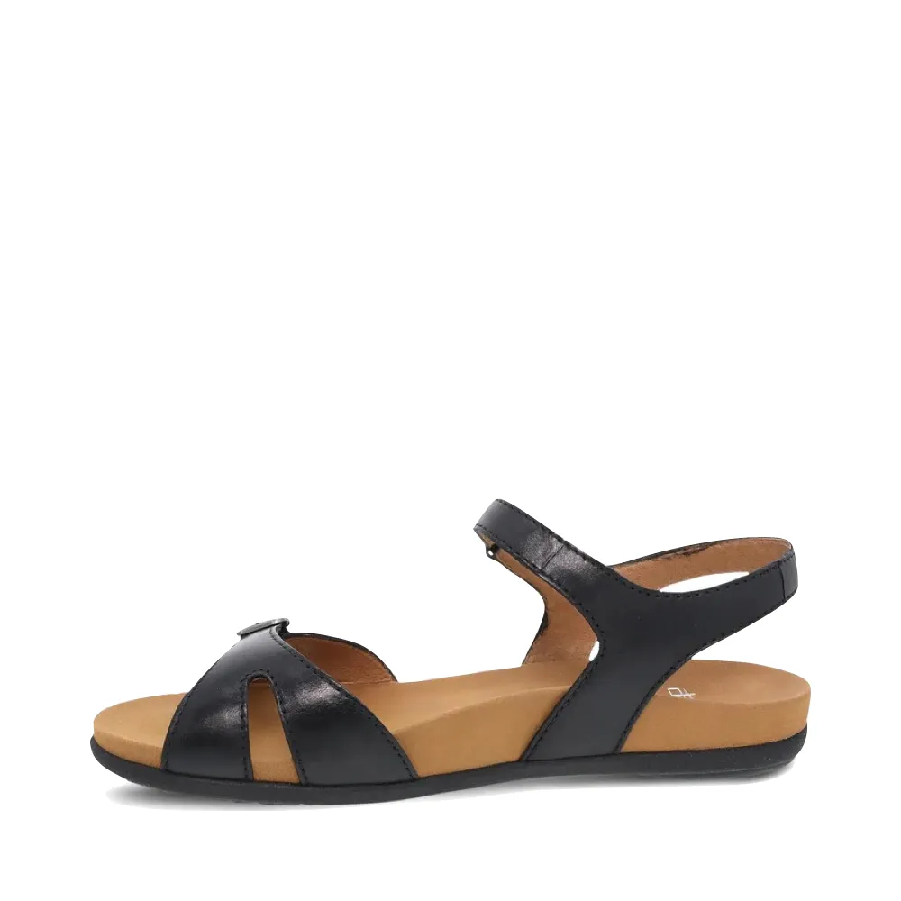 Dansko Damen Judith Leder Sandale in Schwarz