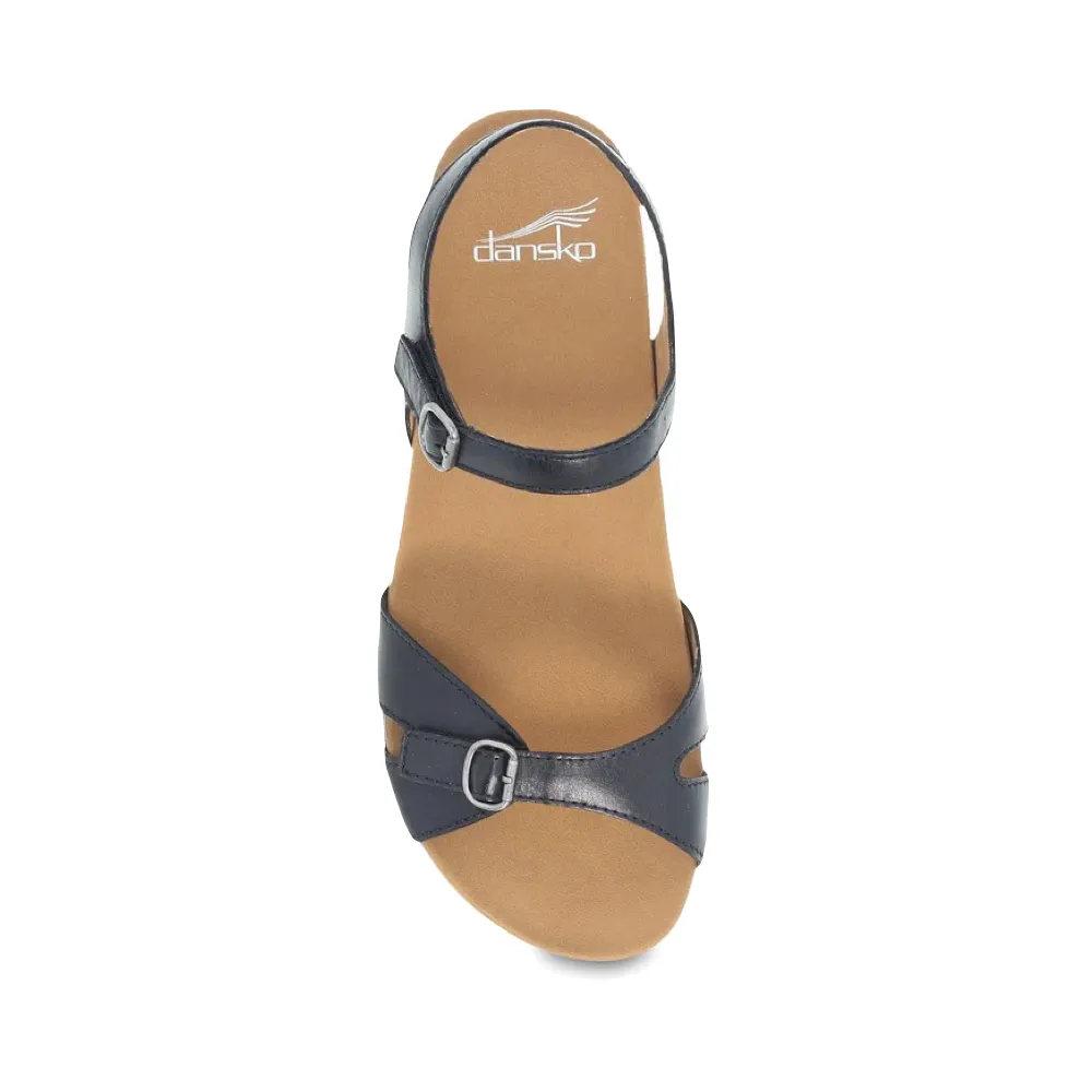 Dansko Damen Judith Leder Sandale in Schwarz