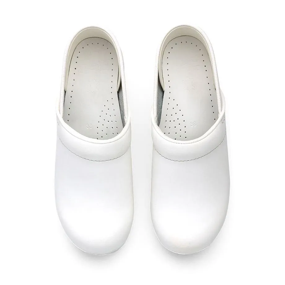 Dansko Damen Professional Weiß Box Leder