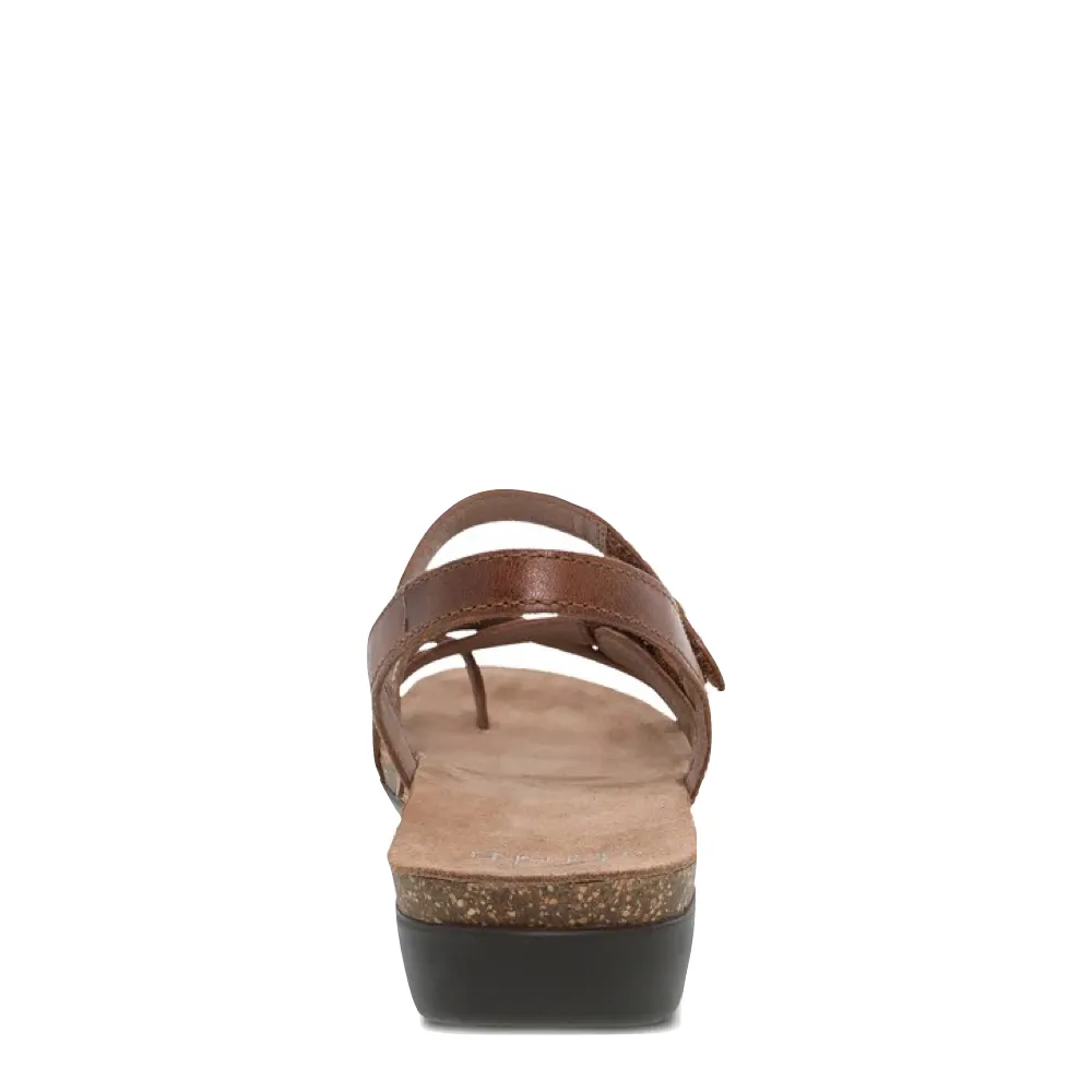 Dansko Damen Roslyn Riemchen-Ledersandalette in wachsigem Hellbraun