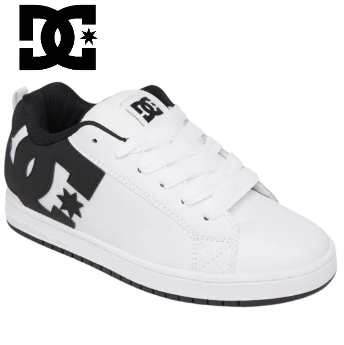 D.C. Court Graffik Weißer Leder-Schuh Weiß