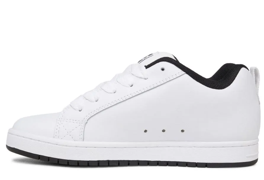 D.C. Court Graffik Weißer Leder-Schuh Weiß