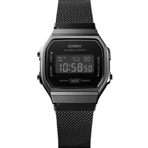 Digitale Damenuhren Casio A168WEMB-1B A168 Einfarbige Digitaluhr