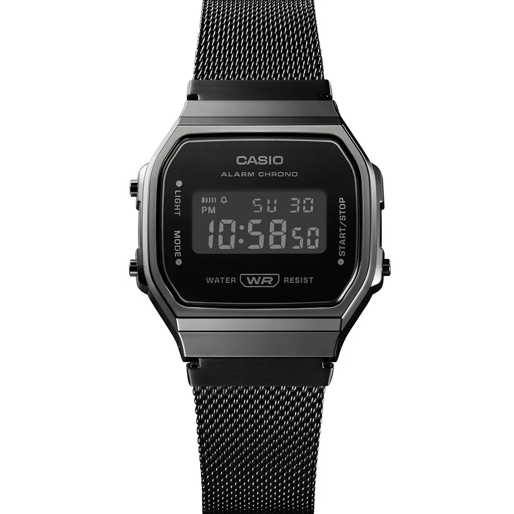 Digitale Damenuhren Casio A168WEMB-1B A168 Einfarbige Digitaluhr