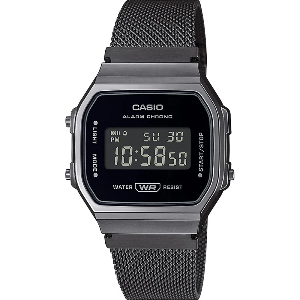 Digitale Damenuhren Casio A168WEMB-1B A168 Einfarbige Digitaluhr