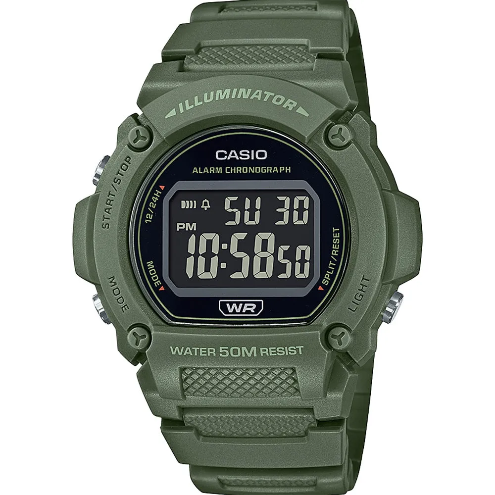 Digitale Damenuhren Casio W219HC-3B in Erdton