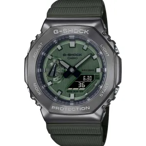Digitale Damenuhren G-Shock GM2100B-3A Grüne Metallbeschichtung 'CasiOak'