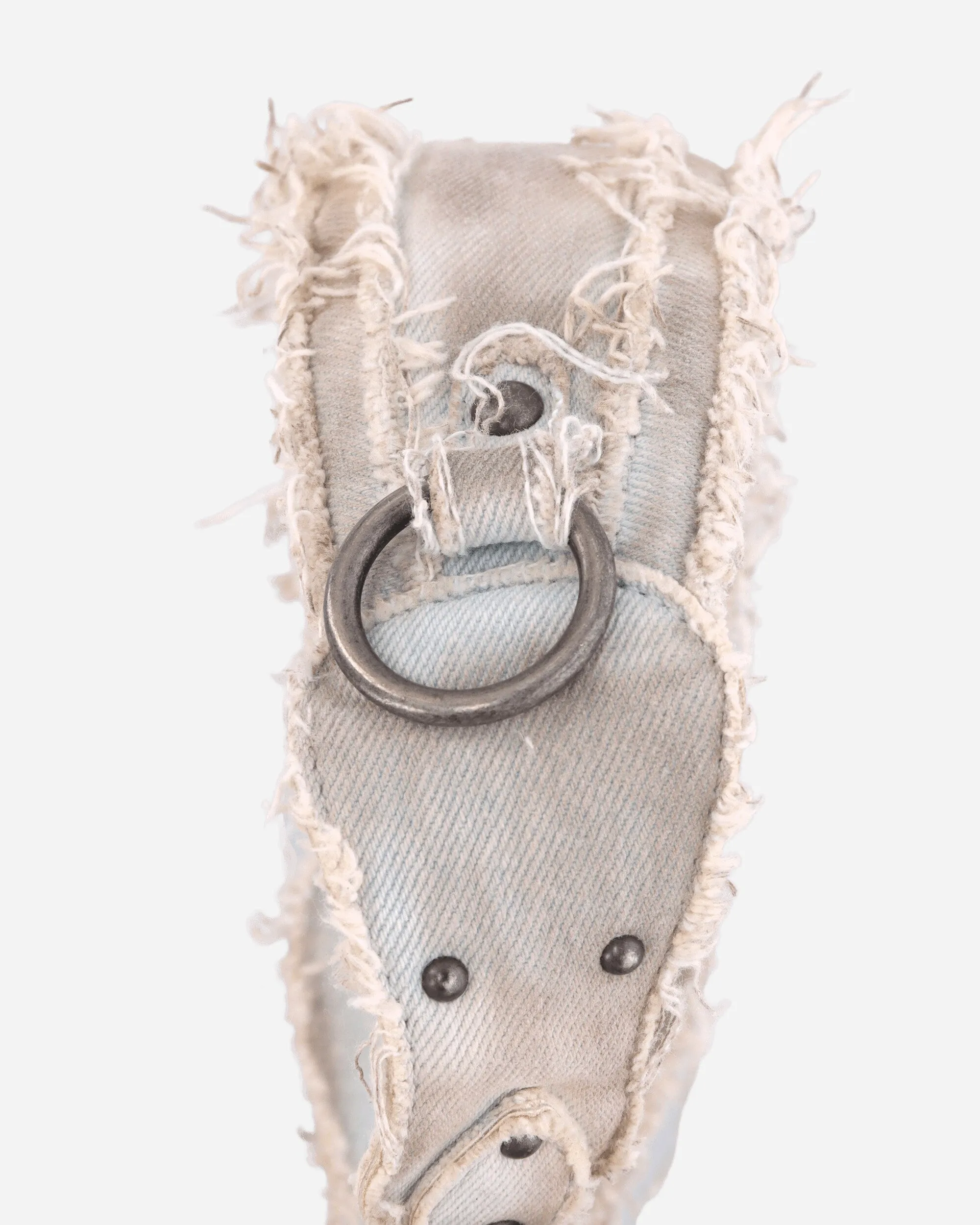 Vintage-Denim-Schultertasche Weiß