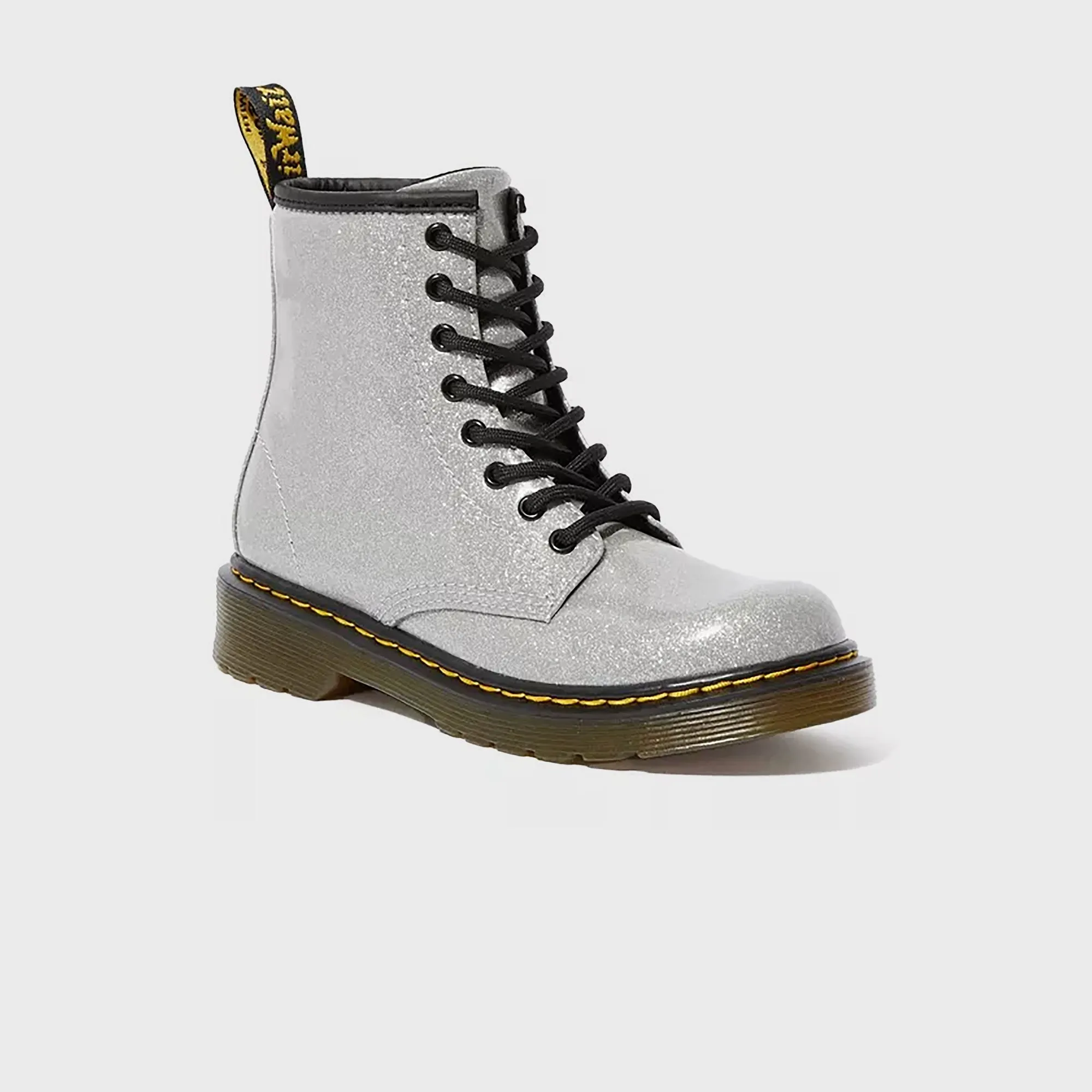 Dr. Martens Junior 1460 - Silberbeschichtete Glitzer Dr. Martens Schuhe