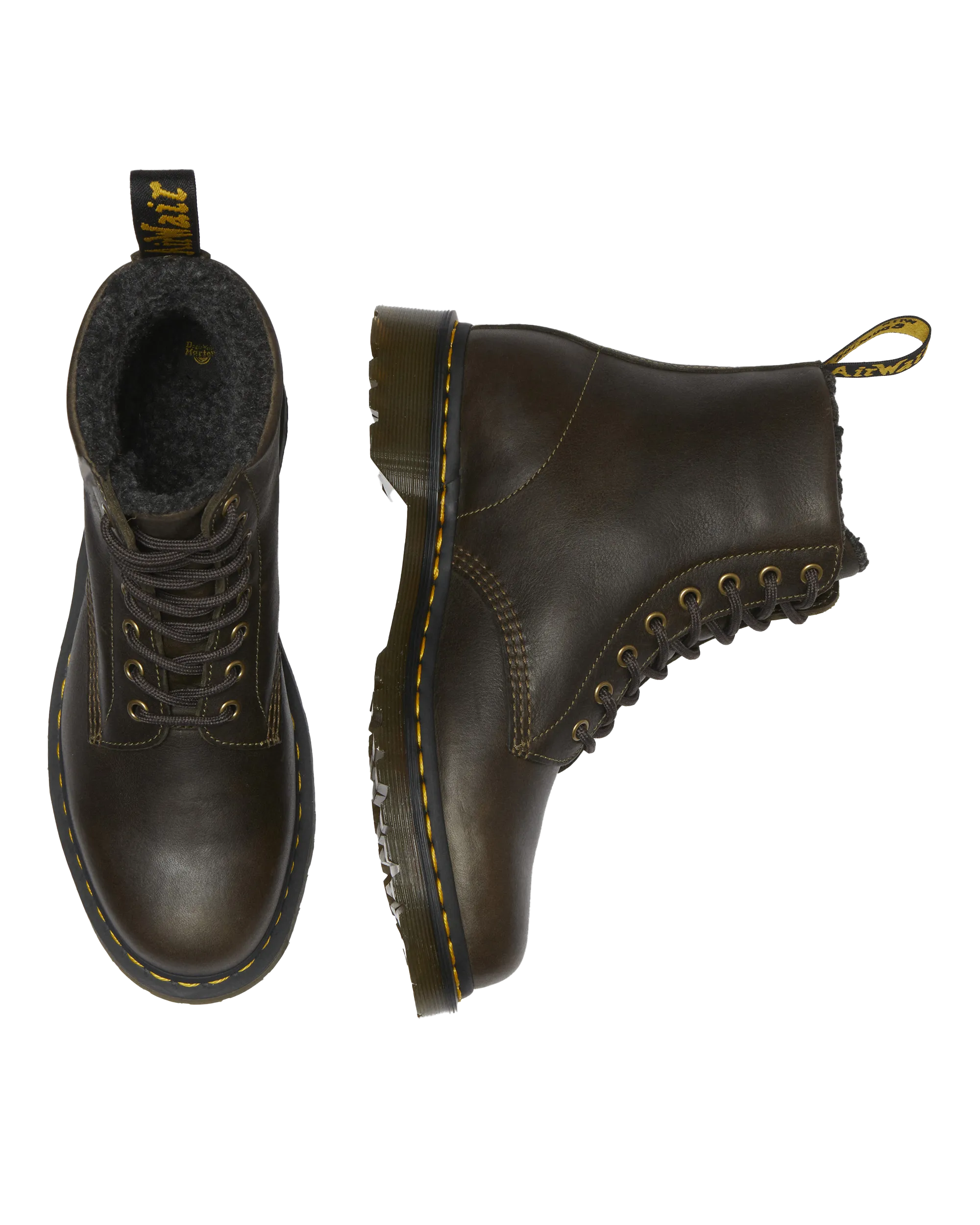 Dr. Martens Schuhe 1460 WL Grizzly Stiefel in Olive