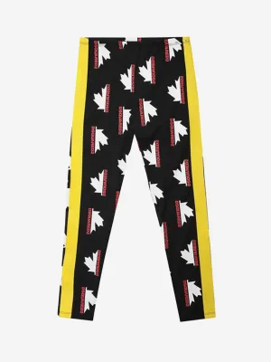 Dsquared2 Mädchenhose - Hose mit bedrucktem Seitenstreifen