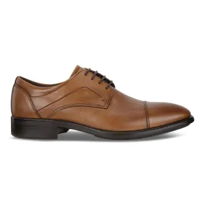 ECCO Herren City Tray Cap Toe Schnürschuh Braun