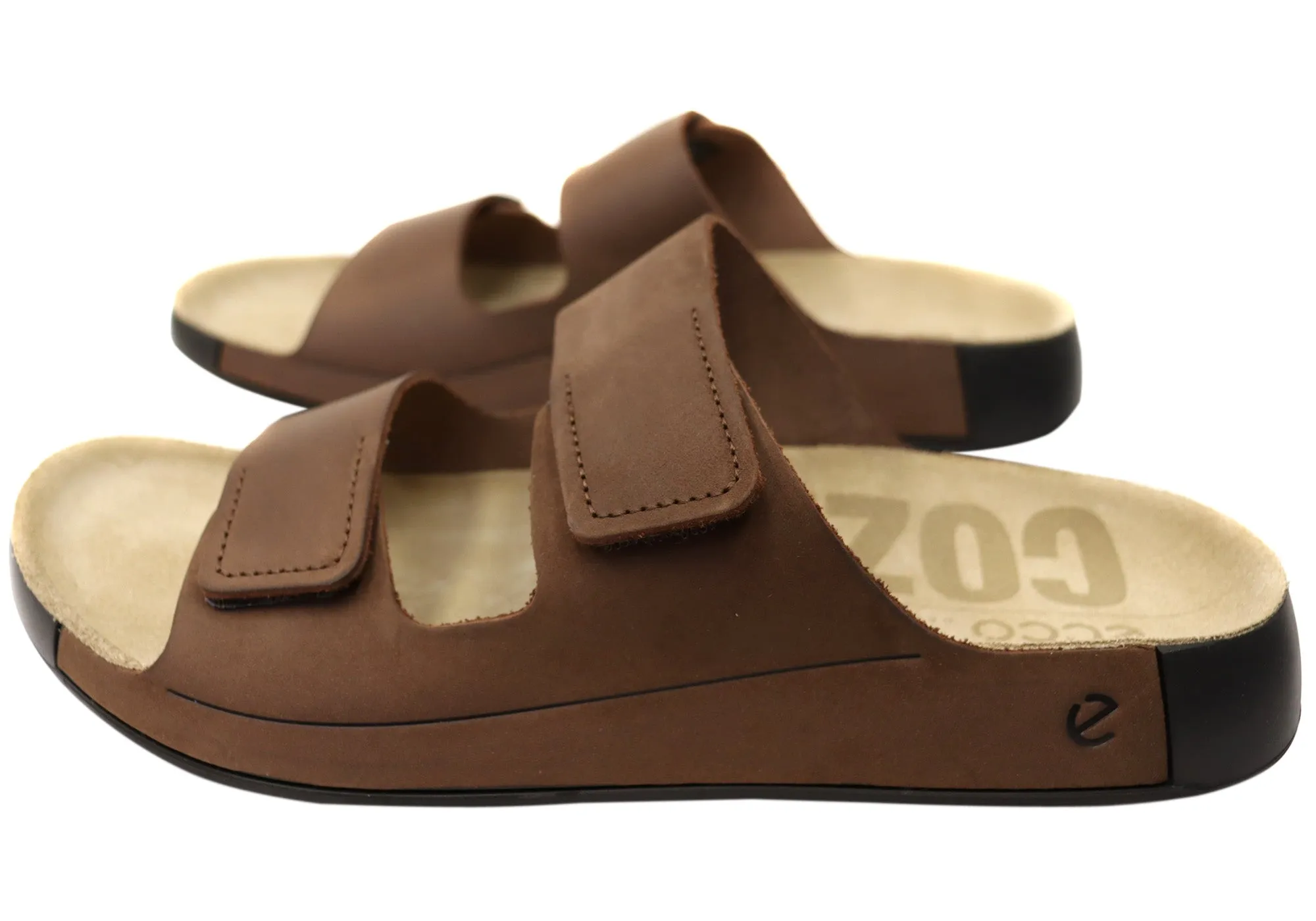 ECCO Herren Bequeme Leder 2nd Cozmo Slides Sandalen ECCO Schuhe