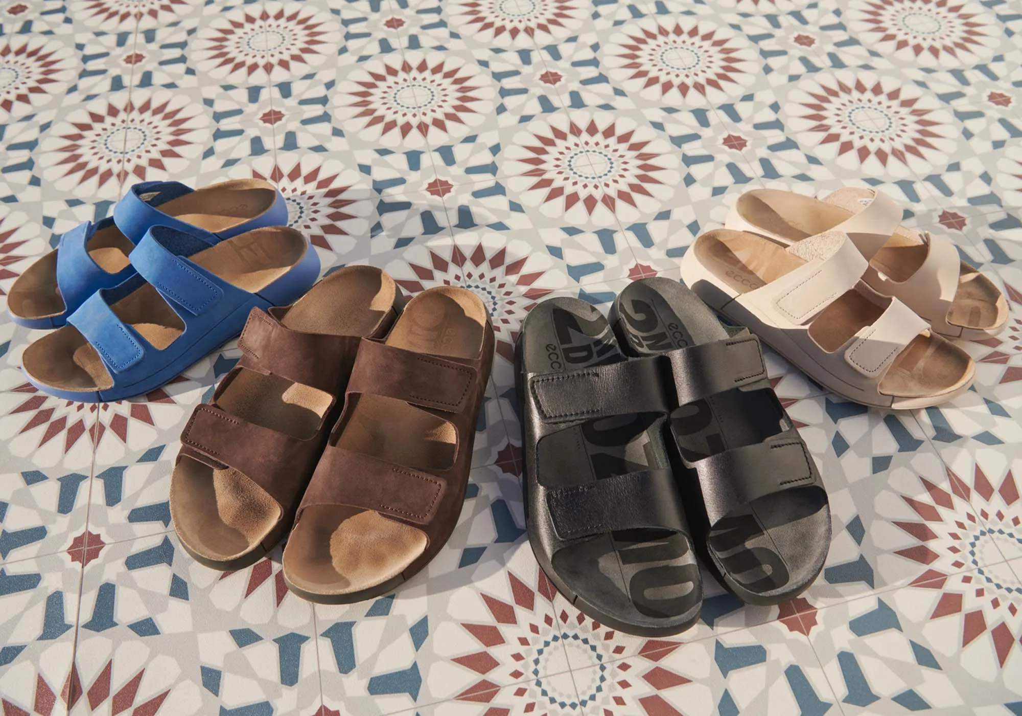 ECCO Herren Bequeme Leder 2nd Cozmo Slides Sandalen ECCO Schuhe