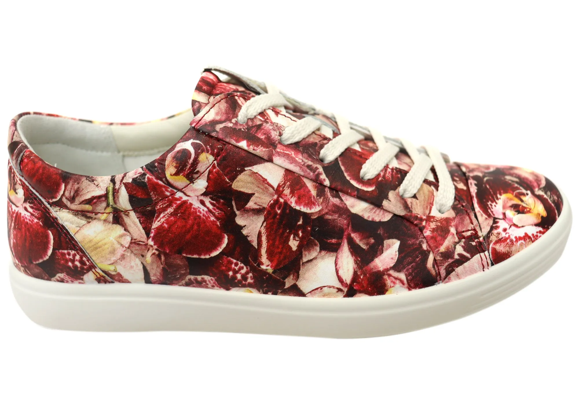 ECCO Soft 7 Damen Bequeme Schnür-Sneaker aus Leder ECCO Schuhe