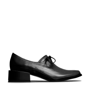EOS Casi Schwarze Knitterleder Schuhe_Eos