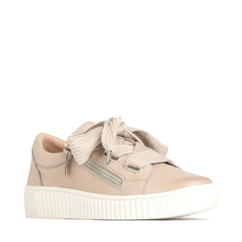 EOS Footwear Damen Jovi Leder-Schnürsneaker in Stein