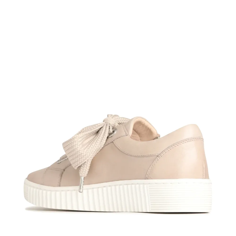 EOS Footwear Damen Jovi Leder-Schnürsneaker in Stein