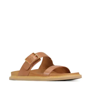 EOS Damen Dedra Leder-Slipper in Brandy