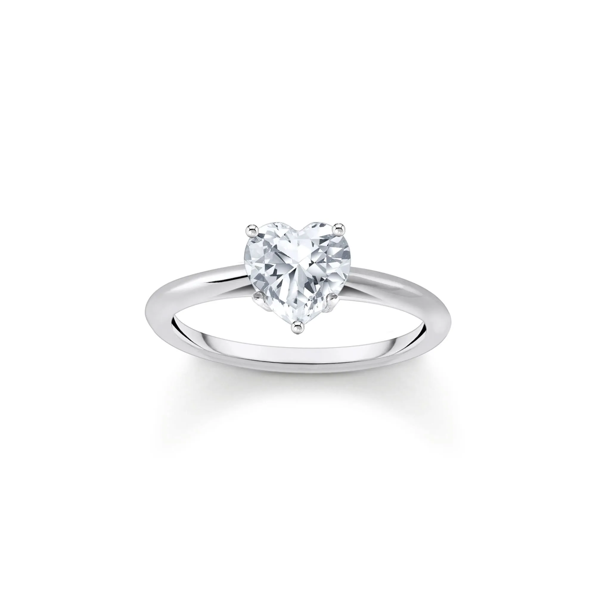Essentials Sterling Silber Liebe & Herzen Weiß Zirkonia Ring TR2476-051-14 Thomas Sabo Ringe