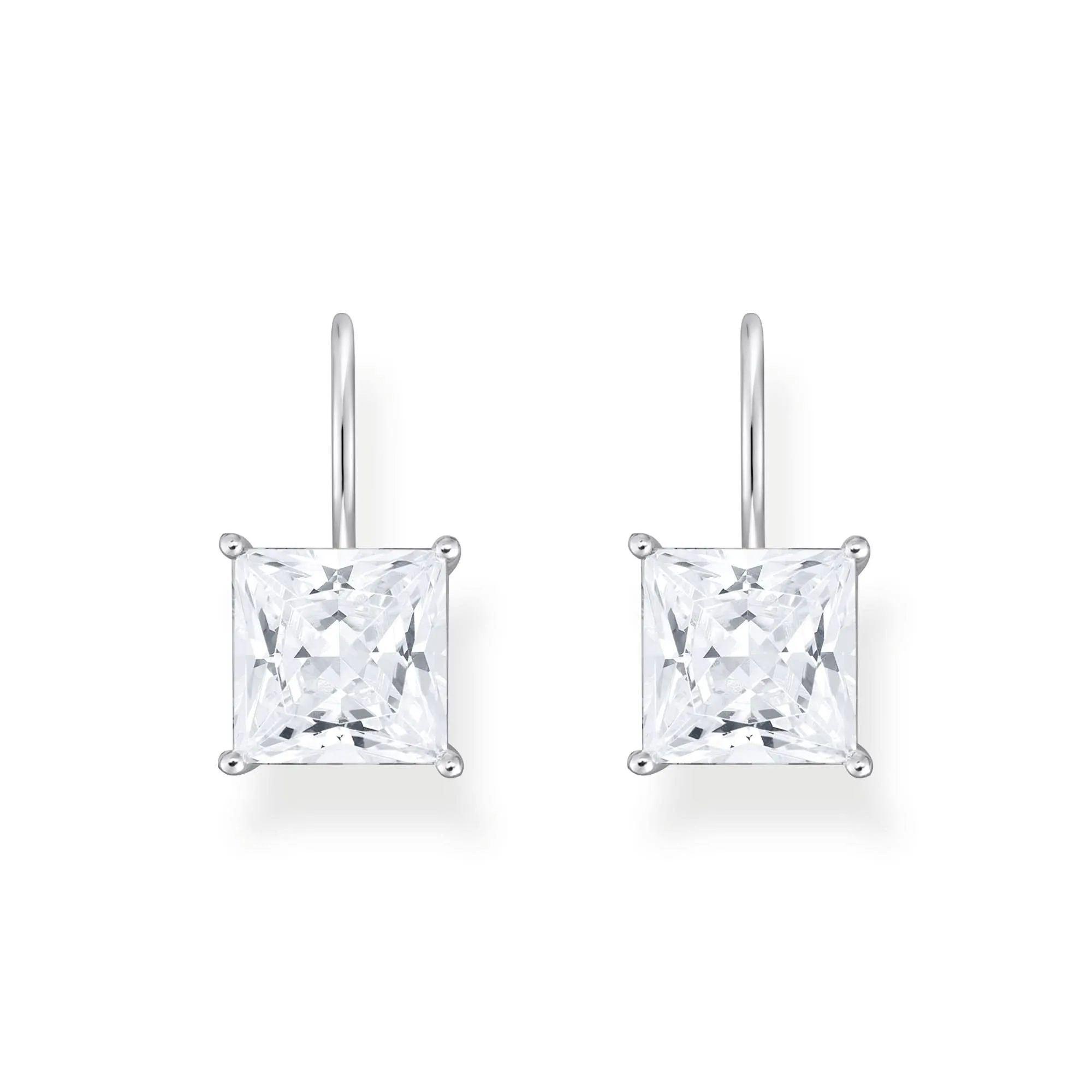 Essentials Sterling Silber Funkelnd Weiß Quadratische Zirkonia Ohrringe H2289-051-14 Thomas Sabo Ohrringe