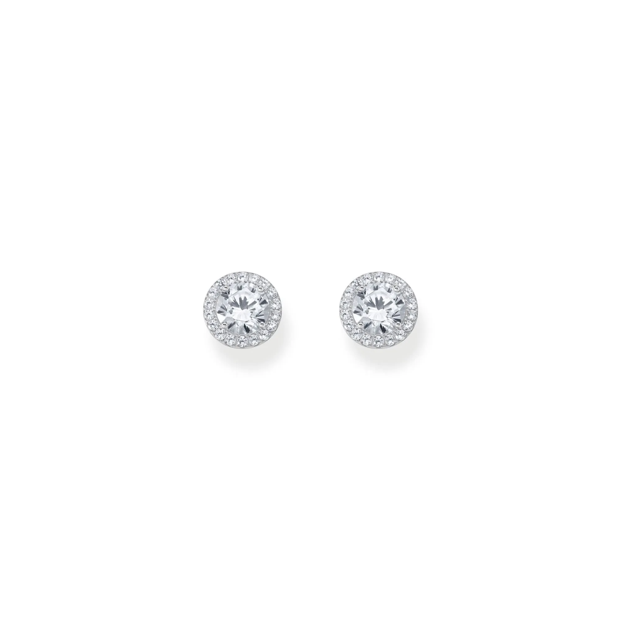 Essentials Sterling Silber Funkelnde Weiße Zirkonia Ohrringe H2304-051-14 Thomas Sabo Ohrringe