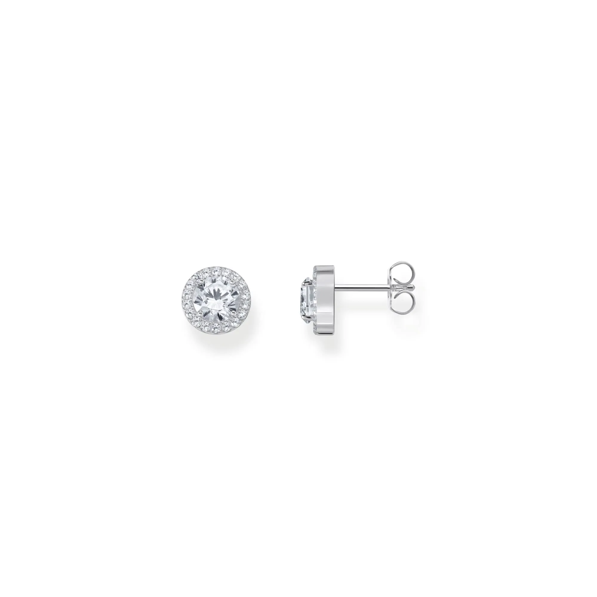 Essentials Sterling Silber Funkelnde Weiße Zirkonia Ohrringe H2304-051-14 Thomas Sabo Ohrringe