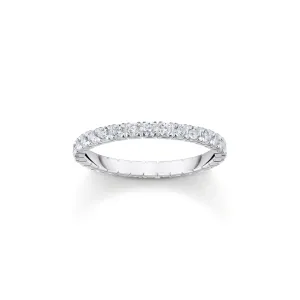 Essentials Sterling Silber Funkelndes Weiß Zirkonia Pavé Ring TR2467-051-14 Thomas Sabo Ringe