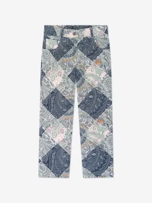 Etro Mädchen Paisley Hose in Blau