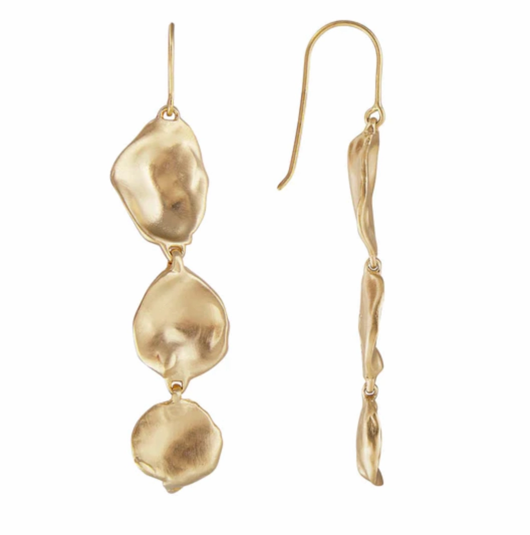 Fairley Golden Seashells Drops Gold