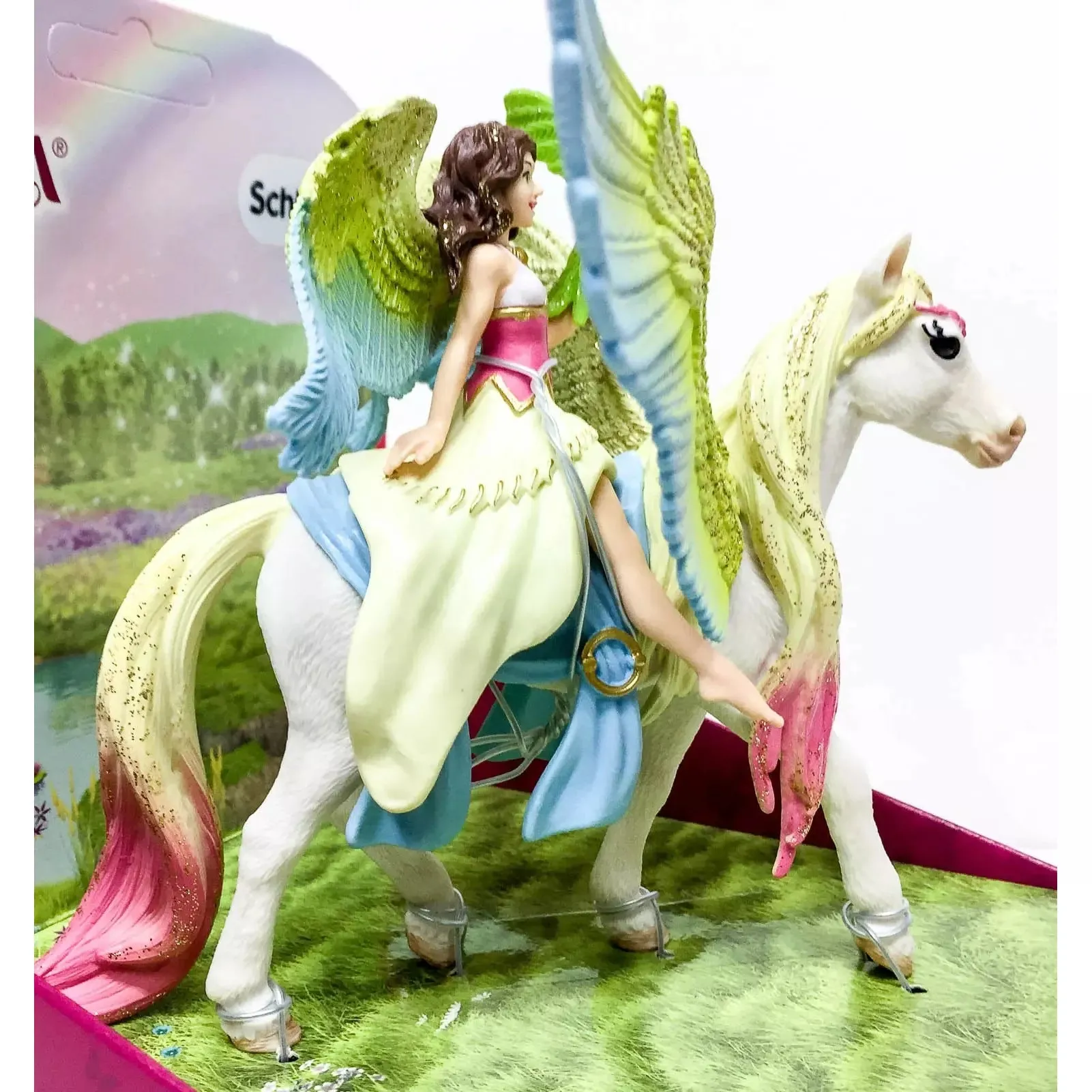 Feen-Surah mit glitzerndem Pegasus