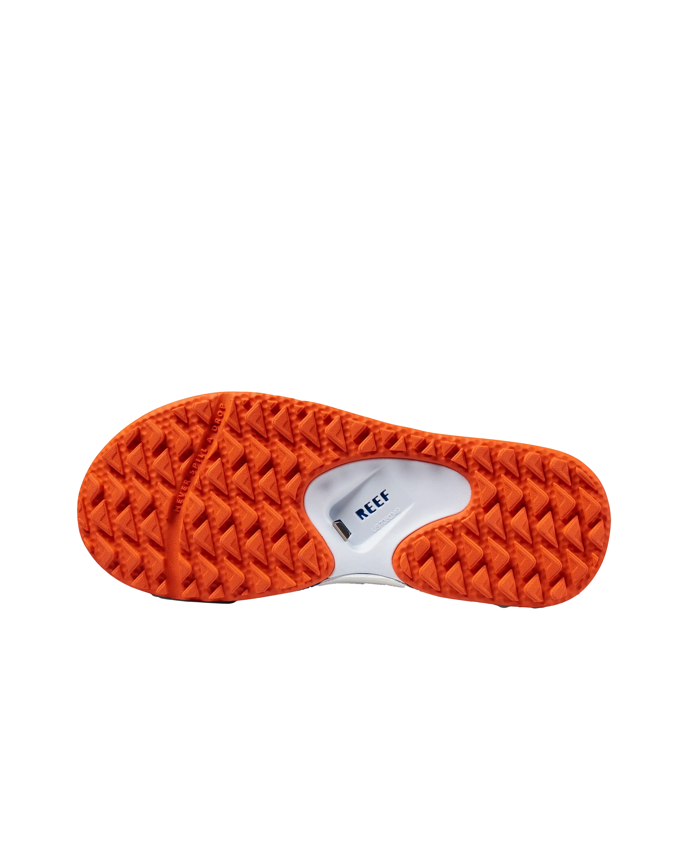 Fanning Pregame Flip Flops in Orange & Blau