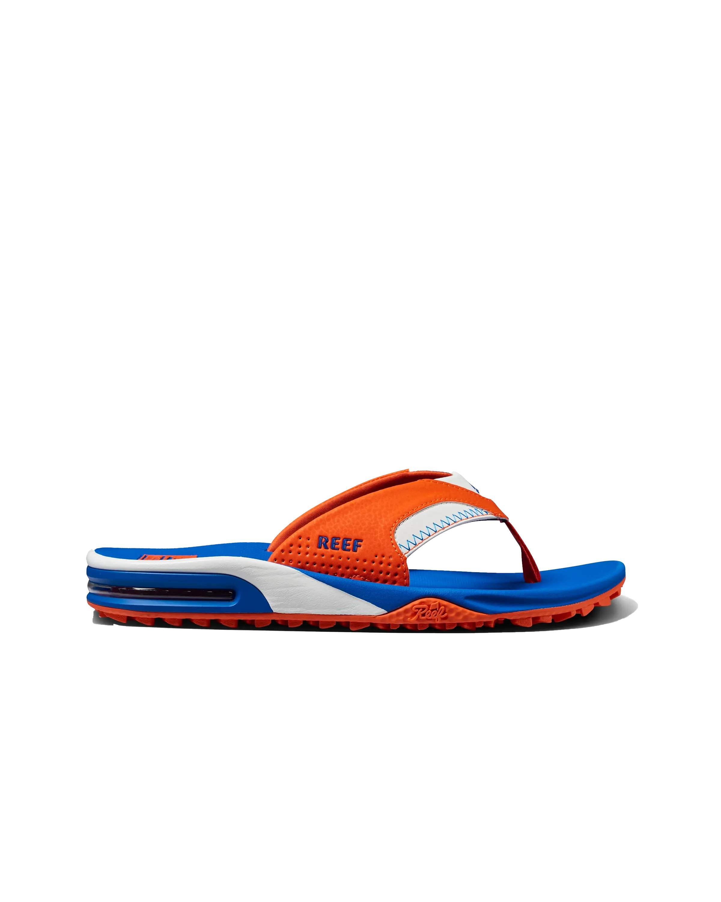 Fanning Pregame Flip Flops in Orange & Blau