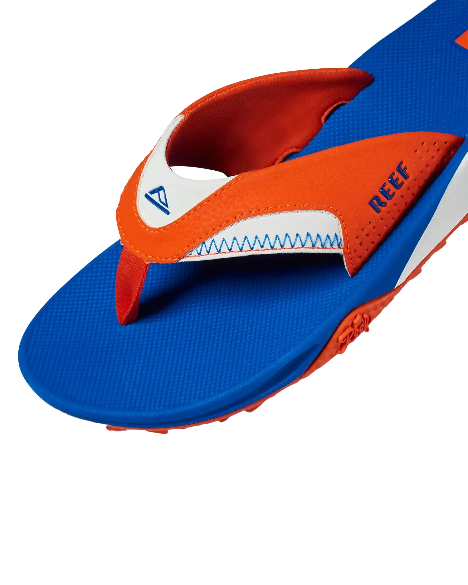 Fanning Pregame Flip Flops in Orange & Blau
