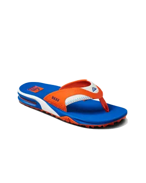 Fanning Pregame Flip Flops in Orange & Blau