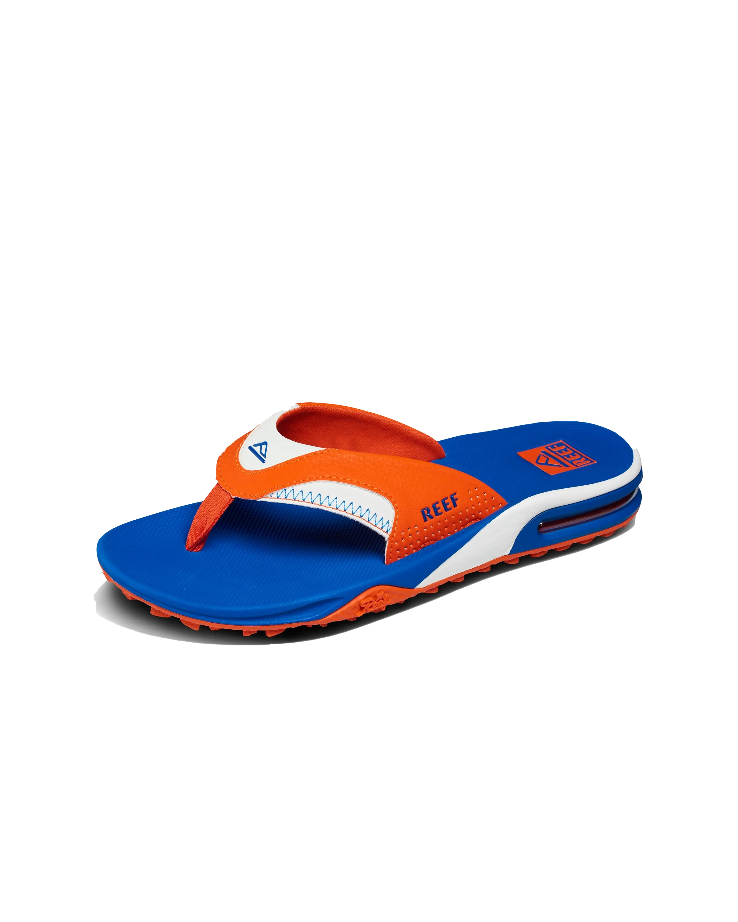 Fanning Pregame Flip Flops in Orange & Blau