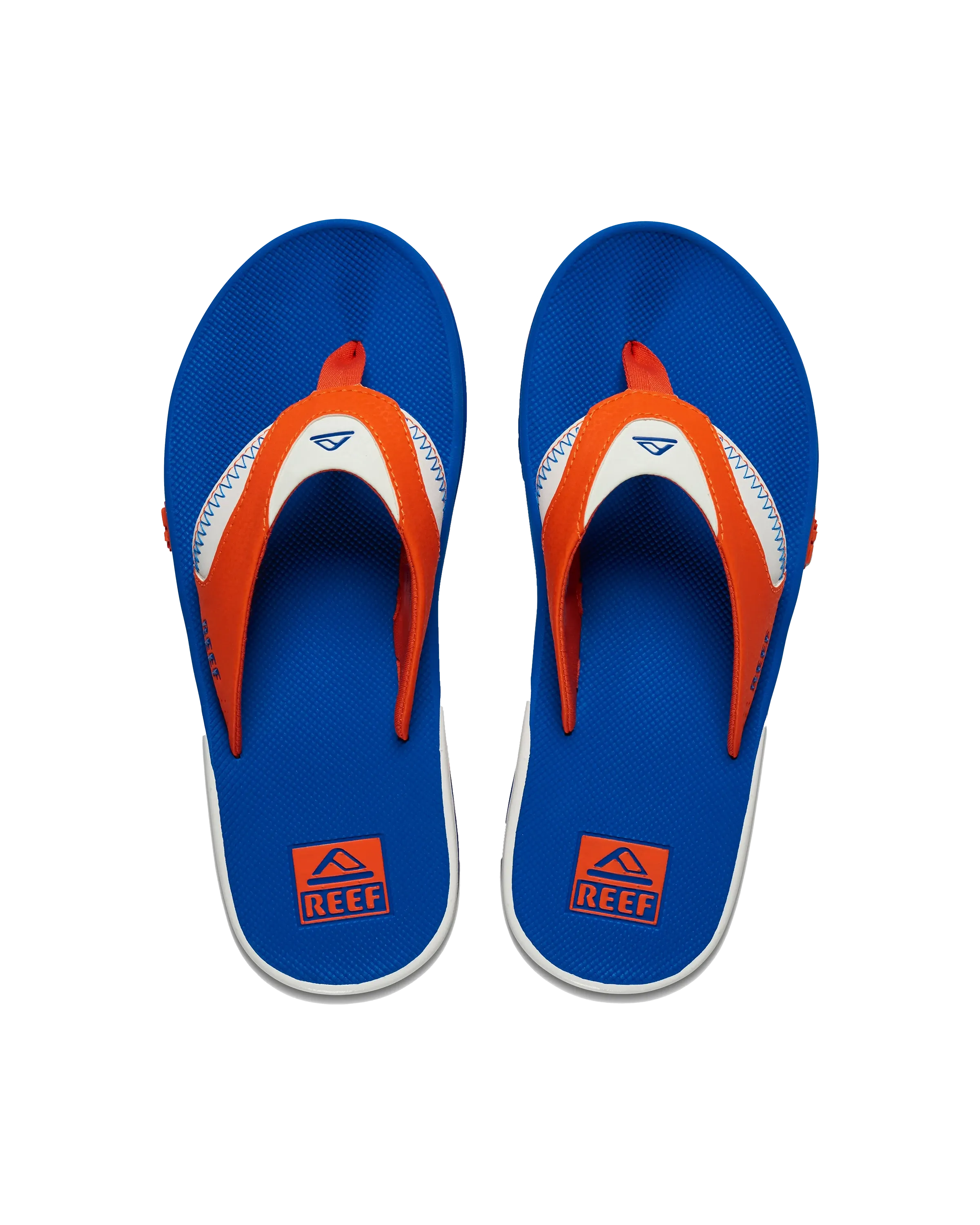 Fanning Pregame Flip Flops in Orange & Blau