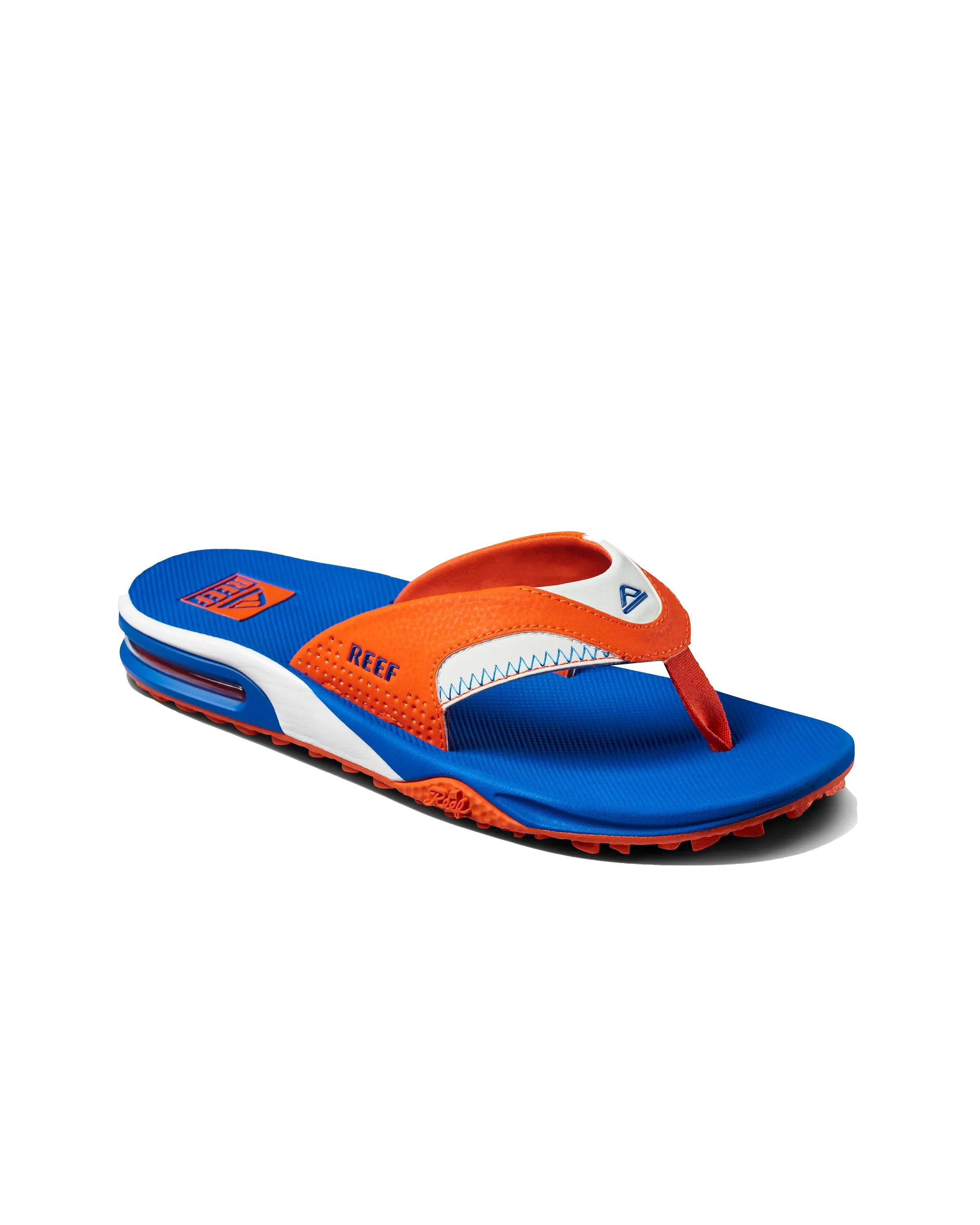 Fanning Pregame Flip Flops in Orange & Blau