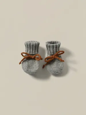 Feder-Woll-Stiefeletten