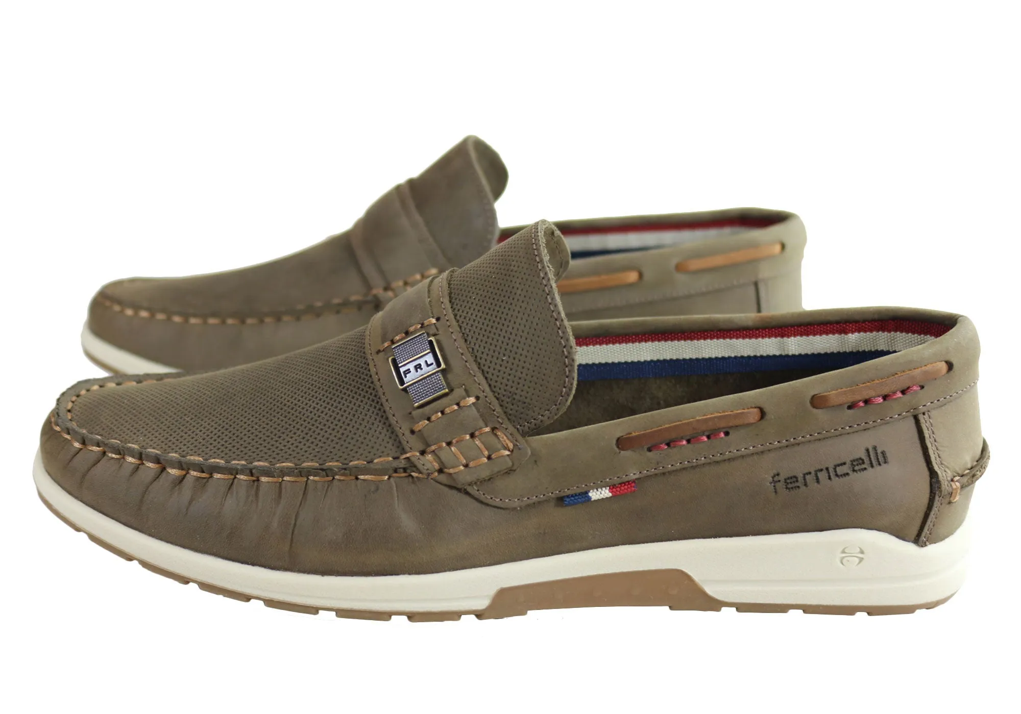 Ferricelli Connor Herren Leder Freizeit-Loafer Schuhe Hergestellt in Brasilien Ferricelli Schuhe