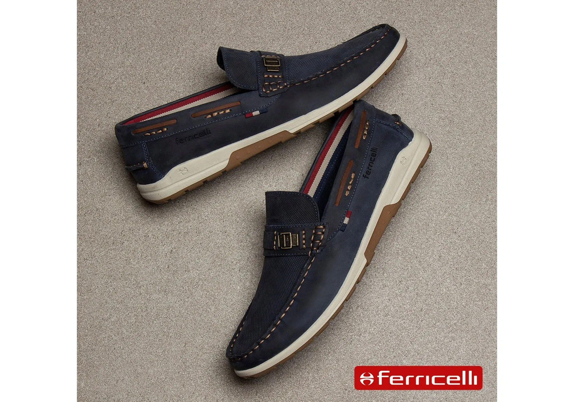 Ferricelli Connor Herren Leder Freizeit-Loafer Schuhe Hergestellt in Brasilien Ferricelli Schuhe