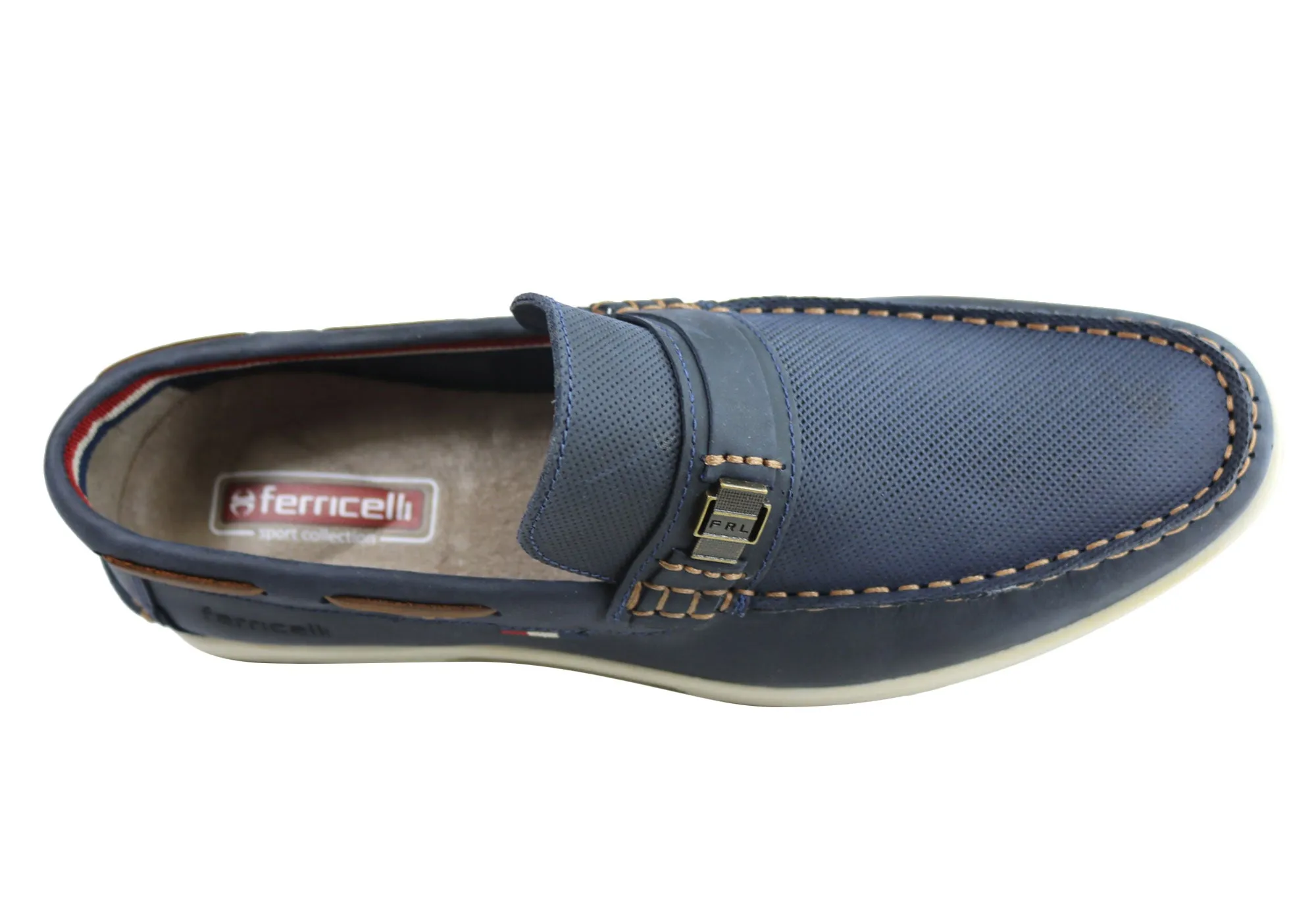 Ferricelli Connor Herren Leder Freizeit-Loafer Schuhe Hergestellt in Brasilien Ferricelli Schuhe