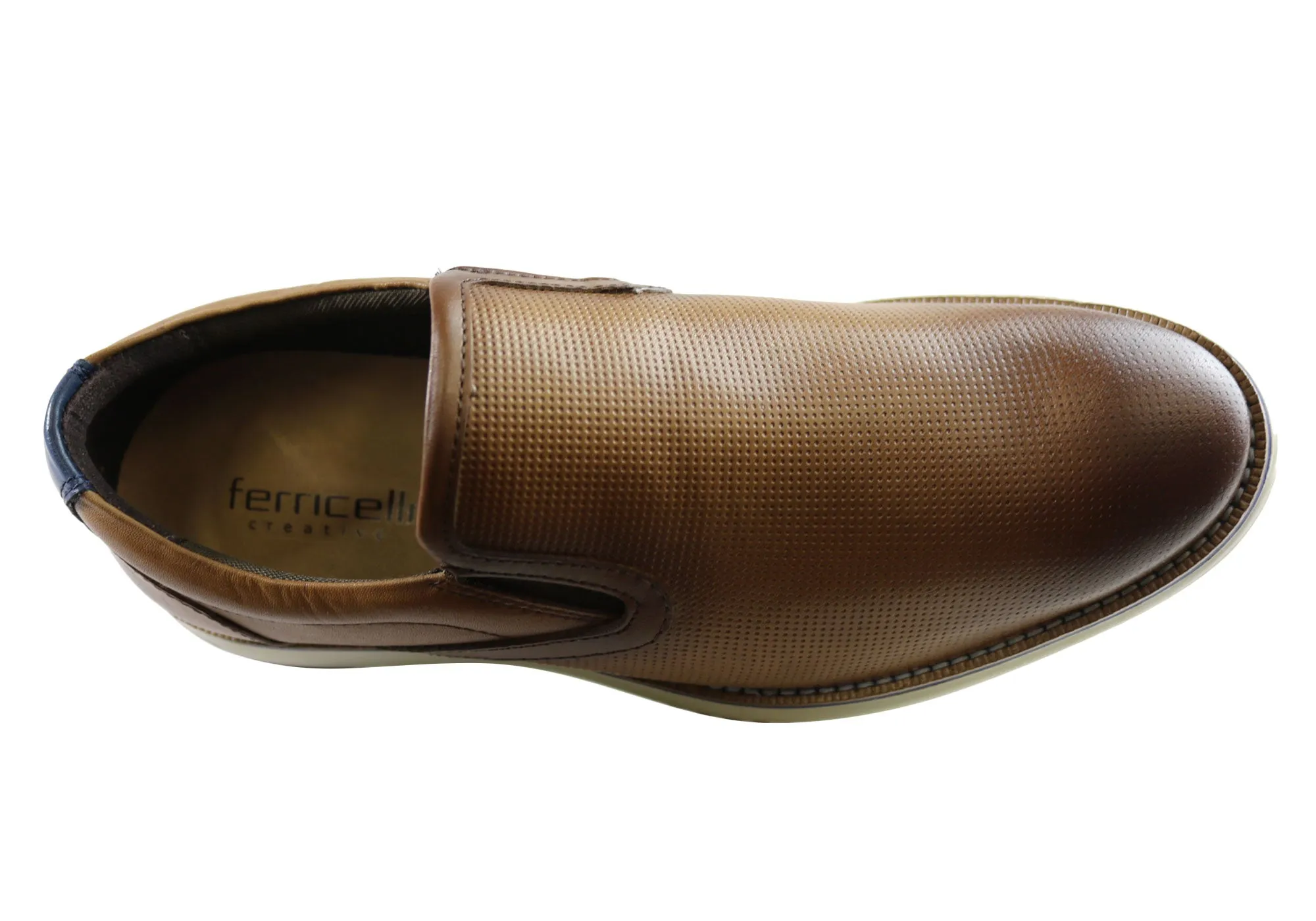 Ferricelli Lawrence Herren Komfort Lederschlupfschuhe Hergestellt in Brasilien Ferricelli Schuhe