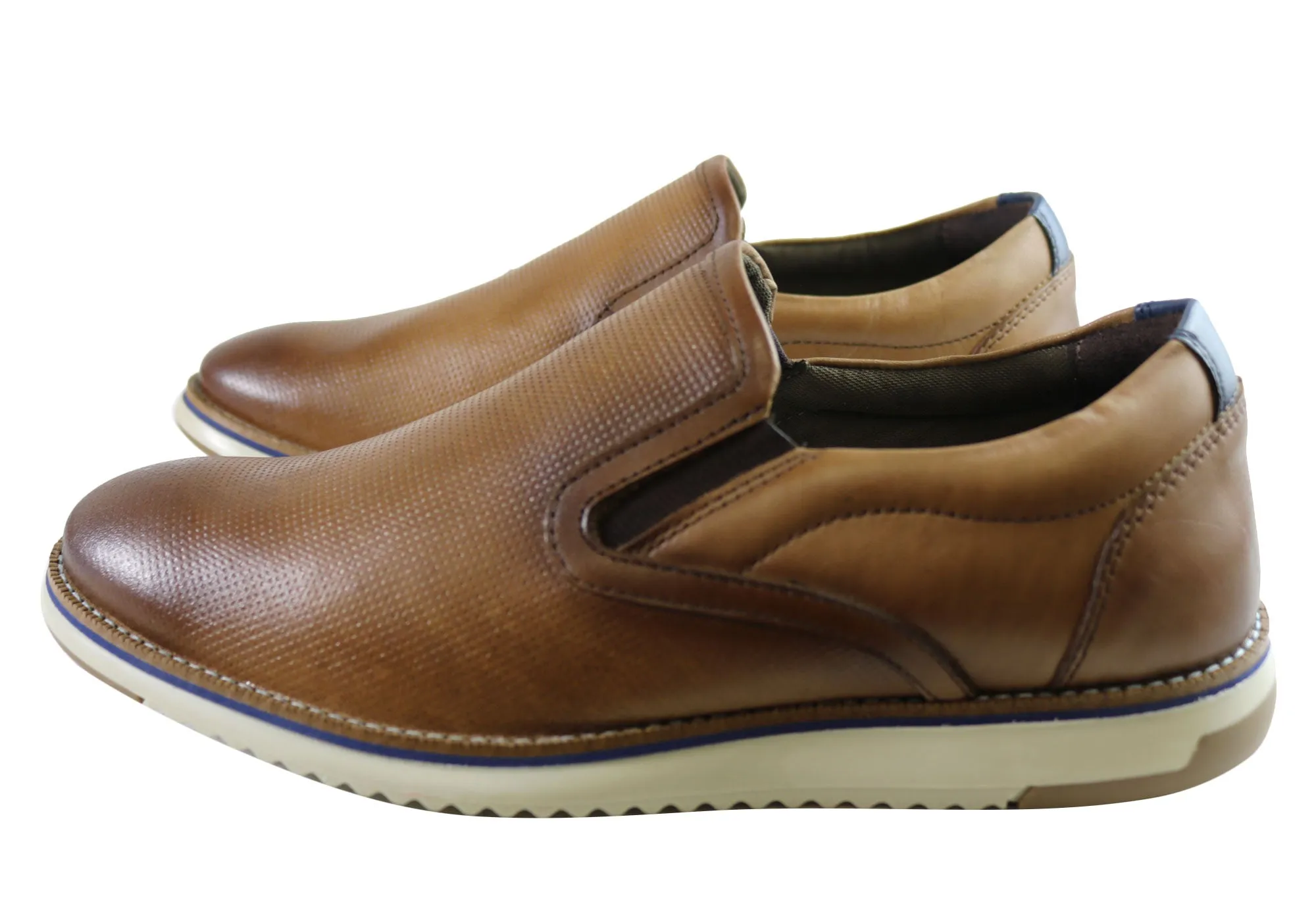 Ferricelli Lawrence Herren Komfort Lederschlupfschuhe Hergestellt in Brasilien Ferricelli Schuhe