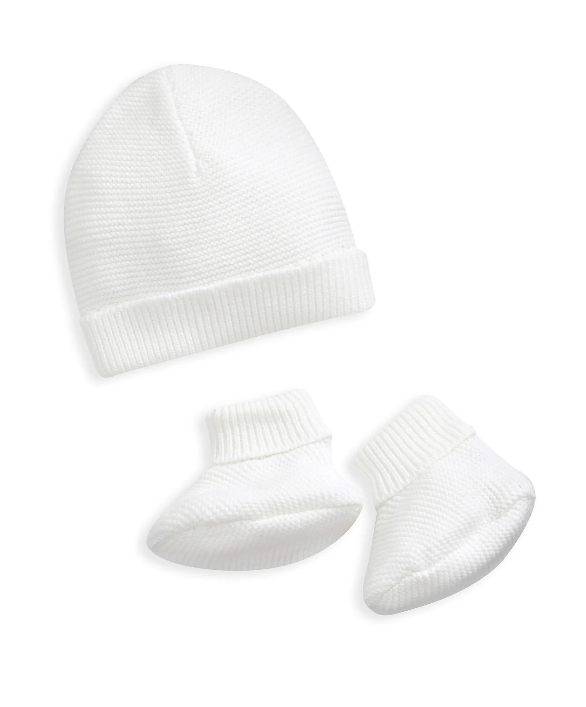 Feines Strickmützen- & Strampler-Set (2-teilig)