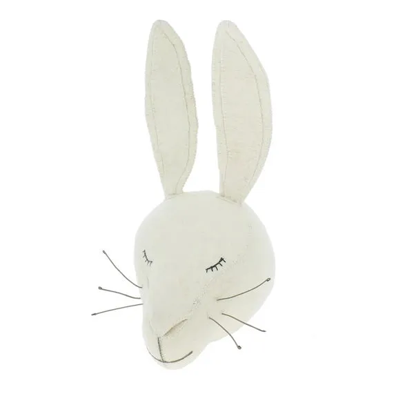 Fiona Walker Tierkopf - Schläfriger weißer Hase