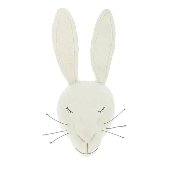 Fiona Walker Tierkopf - Schläfriger weißer Hase