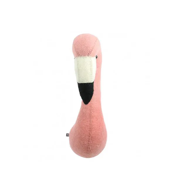 Fiona Walker Mini Tierkopf – Flamingo Dip-Dyed