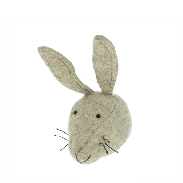 Fiona Walker Mini Tierkopf – Grauer Hase