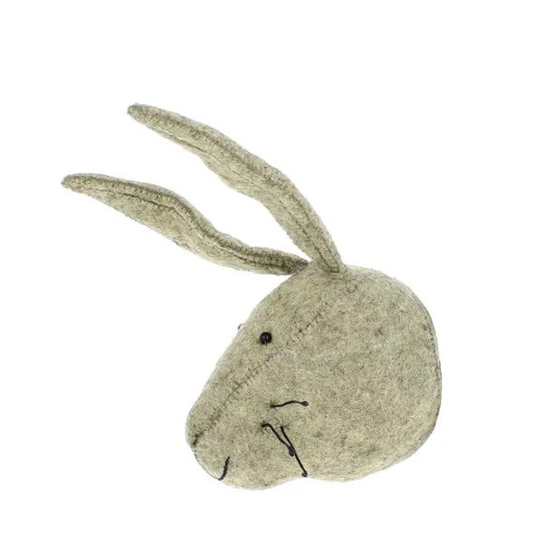 Fiona Walker Mini Tierkopf – Grauer Hase